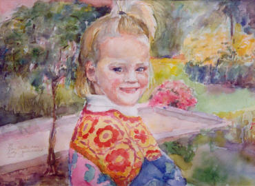 Titia, aquarel